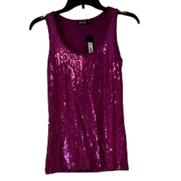 Apt 9 Pink Sequin Front Tank Top - Small - Picture 1 of 3